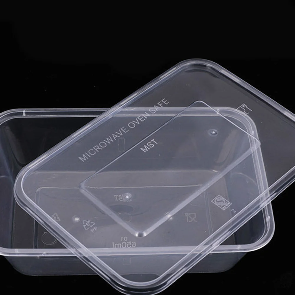 50pcs Disposable Packing Boxes Temperature Resistant Heat Preservation Food Containers Salad Meal Boxes Carry Out Containers disposable containers disposable lunch box food storage containers