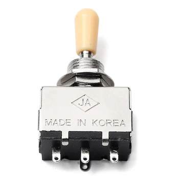 

Solid Knob Shaft Box Style Les Paul Sg 3 Way Pickup Selector Toggle Switch, beige Tip