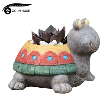 

Color Tortoise Resin Planting Pots, Garden Creative Decorative Art Ornaments, Home Storage Small Items Ornaments, New Year Gifts