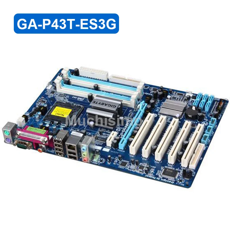 Разъем LGA 775 Intel DDR3 Gigabyte GA-P43T-ES3G оригинальная материнская плата 16G P43 P43T-ES3G настольная материнская плата Б/у P43 T ES3G