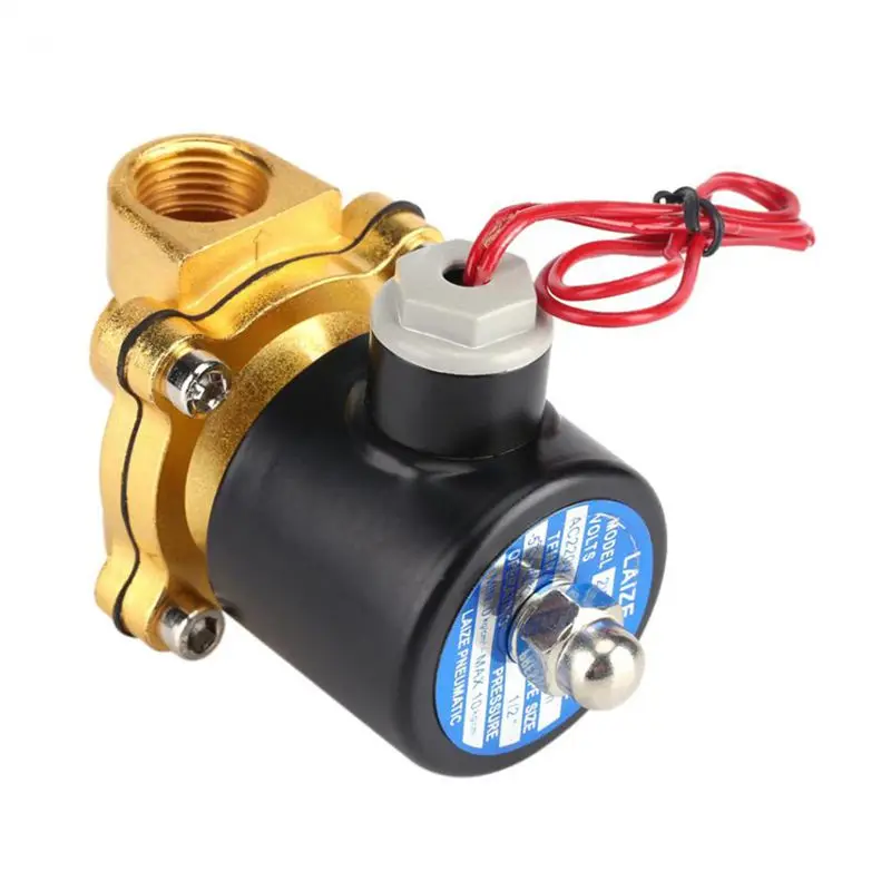 EASY-220V DN15 1/2in Электрический нормально закрытый клапан электромагнитный клапан для воды, воздуха на дизельном топливе, керосине Внутренний Аксессуары газа