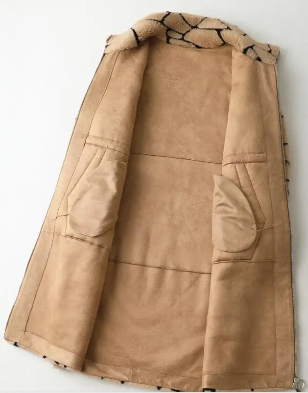 Осенне-зимнее пальто женская одежда натуральное меховое пальто Женская шерстяная куртка Корейская винтажная овечья шерсть замшевая подкладка ZT3986