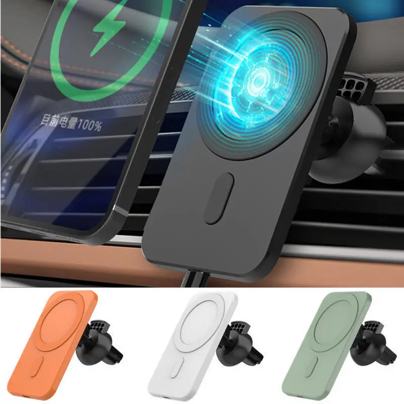 

15w Magnetic Car Wireless Charger Fast Charging Bracket Mount Air Vent Phone Stand For Iphone 12 Magsafe Car stand Holder
