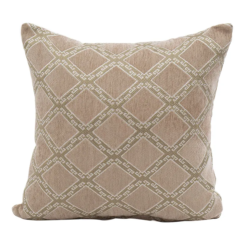 cushion cover2 45*45 см роскошные кофейные Чехлы для подушек без внутреннего клетчатого геометрического украшения, синель, наволочки для подушек на кровать, стул X59 - Цвет: cushion cover2