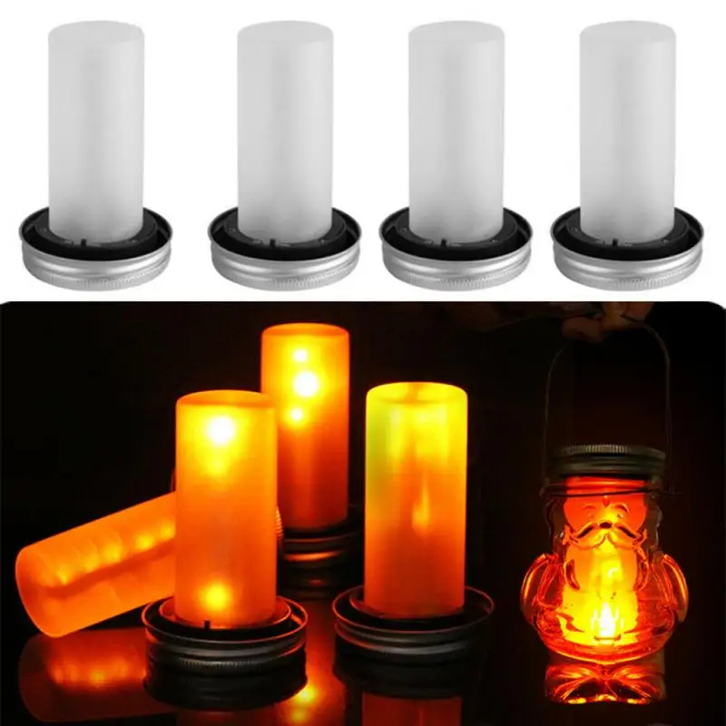 

4PCS LED Solar Bottle Cap Light Ground Lights String Rechargeable Garden Solar Bottle Cap Light Garden Pathway Lamp Night Light