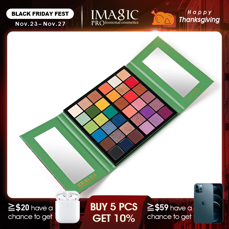 

IMAGIC 36 colors makeup eyeshadow palette matte pearlescent glitter eyeshadow palette metallic gloss nude eye pigment cosmetics