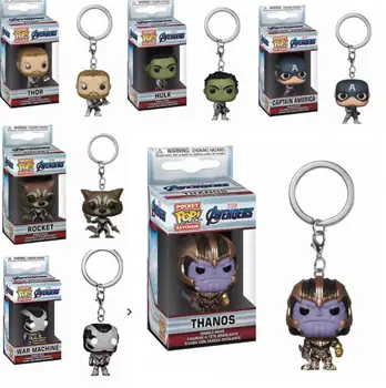 

Funko Pop Pocket Marvel Avengers Endgame Keychain Captain America War Machine Hulk Thor Thanos Rocket Action Figure Toys