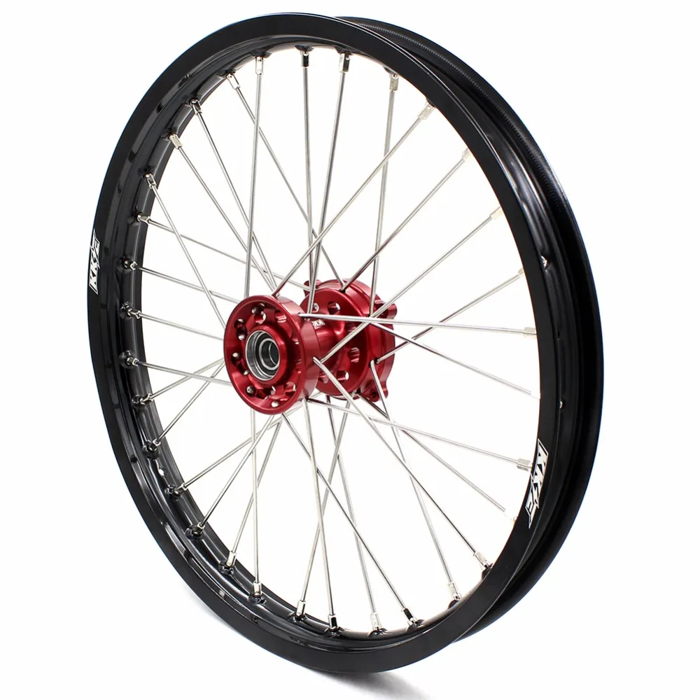 KKE 19& 16 спицевые колеса детский большой обод Набор для HONDA CR80R 1993-2002 CR85R 2003-2008 колеса красный CNC ступицы