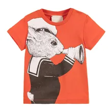 Летняя новая стильная Брендовая детская одежда в европейском и американском стиле; детская футболка; трикотажная футболка из чистого хлопка с короткими рукавами для мальчиков