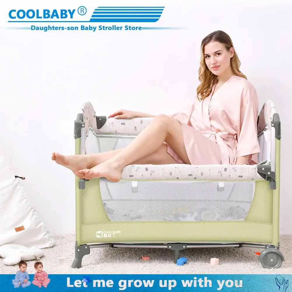 

Crib splicing large bed removable bb multi-function portable folding newborn baby bedside bed cradle bed