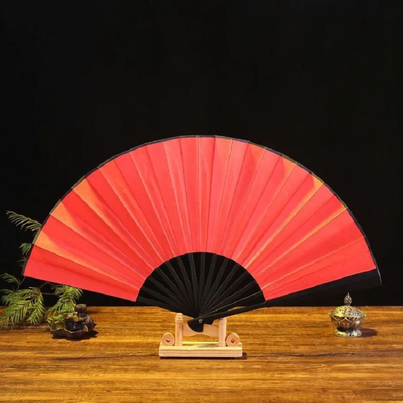 Silk Chinese Folding Fan Vintage Hand Fan Wooden Bamboo DIY Craft Painting Party Decoration Pocket Gift For Calligraphy Painting portable fan,folding fan,hand fan,wooden hand fan,silk fans