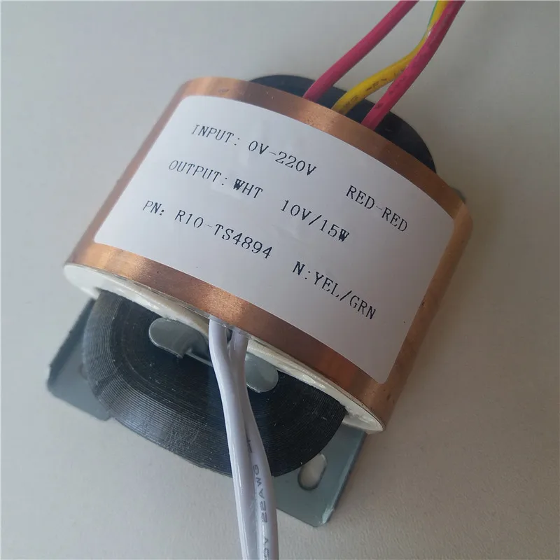 10V 1.5A R сердечник трансформатора 15VA R10 изготовленный на заказ трансформатор 220V медный щит Предварительный усилитель питания