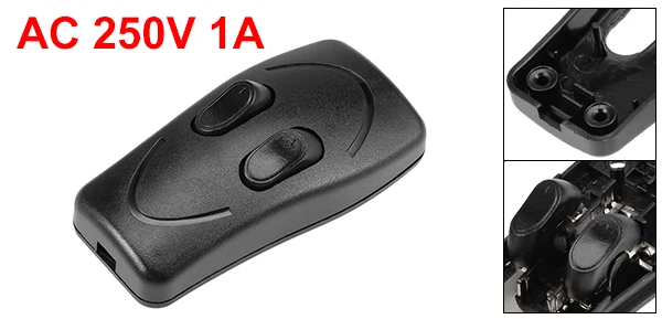Black 1 Qty Uxcell 1/2/5/8 шт. Кулисный Переключатель Встроенный шнуровой выключатель AC 250V 1A дуплекс ВКЛ-ВЫКЛ проходной для Спальня Настольный светильник черного и белого цвета - Цвет: Black 1 Qty