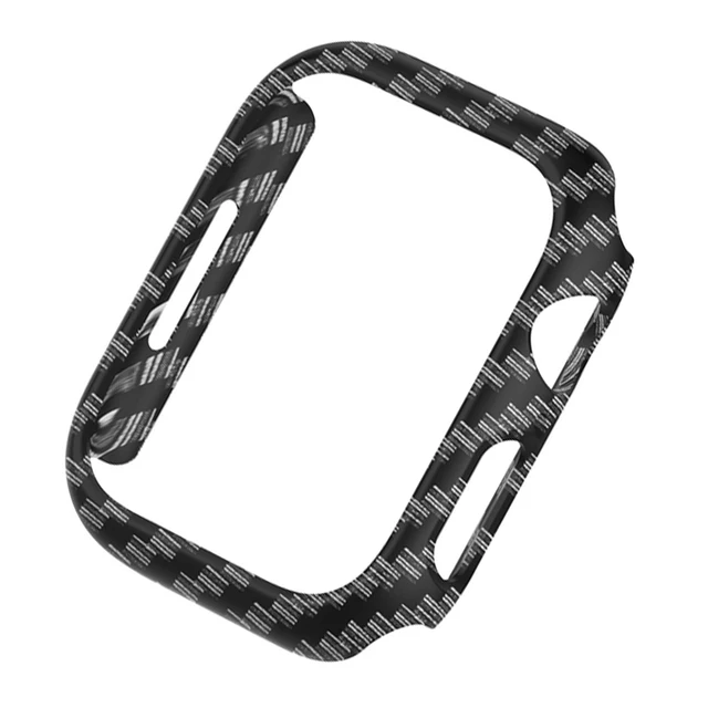 Case for Apple Watch Case Series 7 41mm 45mm iWatch Bumper Edge Case PC Shockproof Protective Cover Frame for iWatch 7 654 321 Carbon Black