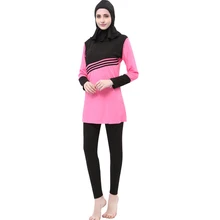 Мусульманский купальник для мусульман, женская одежда для плавания, скромный хиджаб, пляжная одежда, купальный костюм, плюс размер, полный купальник