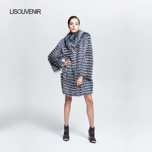 Lisouvenir стиль натуральный мех пальто подкладка натуральный Лисий теплая меховая куртка Удобная зимняя натуральная меховая одежда для женщин