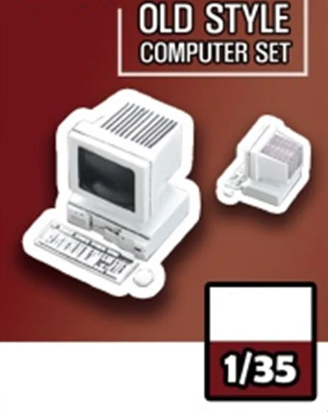 

1/35 Resin Model Building Kit Figure Old computer