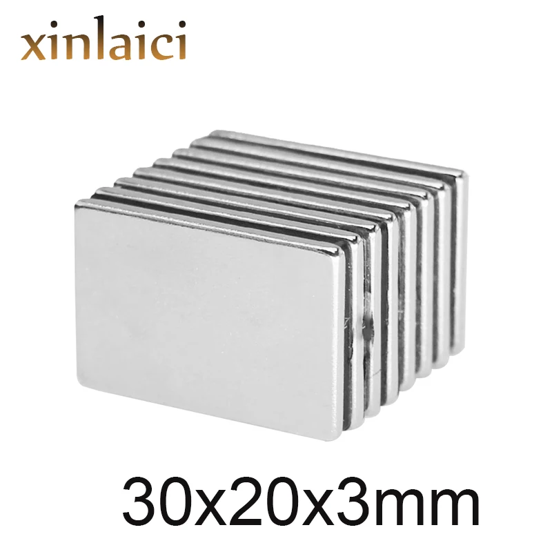 

5/10/50 pcs Super 30x20x3 mmPowerful Strong Rare Earth Block NdFeB Magnet Neodymium N35 Magnets Free Shipping 30*20*3mm