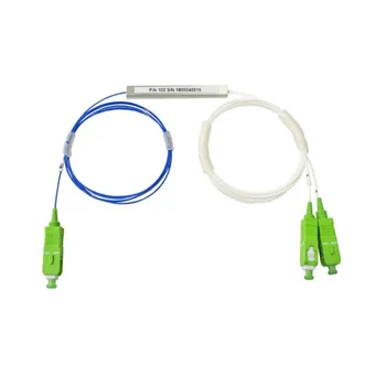 

10pcs /lot PLC Splitter 1x2 all Fiber Optic MINI Splitter 0.9mm SC/APC PLC free shipping