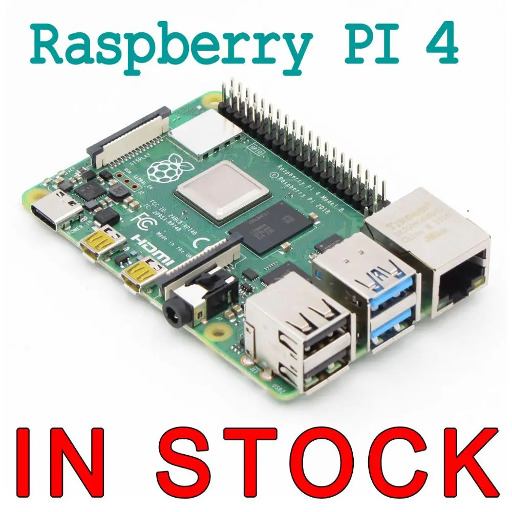 

2019 released original Raspberry Pi 4 Model B 4GB/2GB/1GB SDRAM BCM2711 Quad core Cooling Fan Case Box Power Adapter Starter Kit