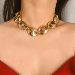 Новый Модный Личность Свинья Нос ожерелье гиперболы геометрические цепь chorkes Женское Ожерелье