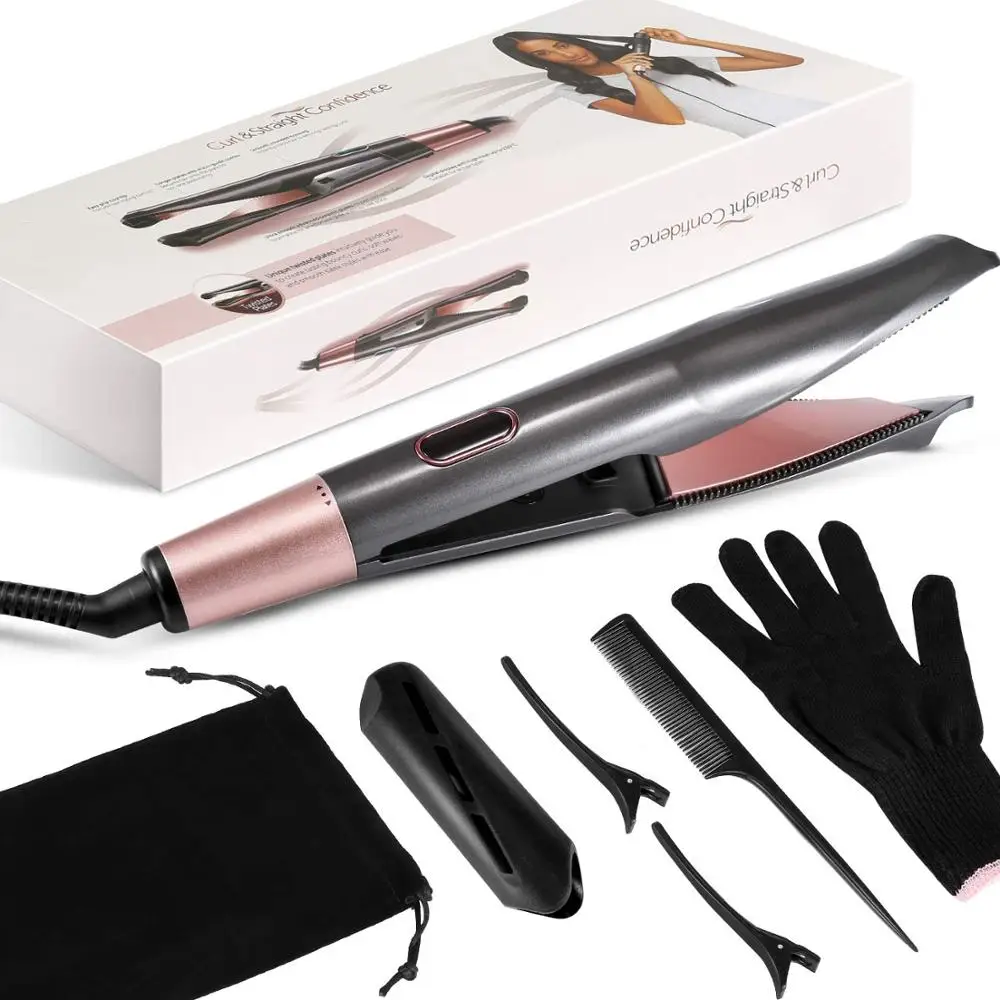 

Professional 2 in 1 Hair Straightener and curler in one Curling Iron Tourmaline Ceramic Twisted Flat Iron for dropshipping