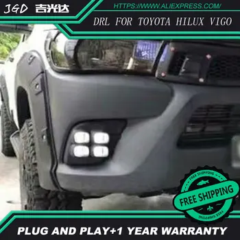 

Case for Toyota Hiliux vigo 2015 2016 Super Brightness Waterproof ABS Car DRL 12V LED Daytime Running Light Daylight