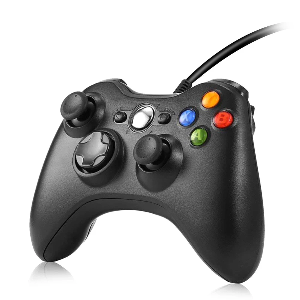 wired black Геймпад для xbox 360 беспроводной контроллер для xbox 360 контроллер беспроводной джойстик для xbox 360 игровой контроллер геймпад джойпад - Цвет: wired black