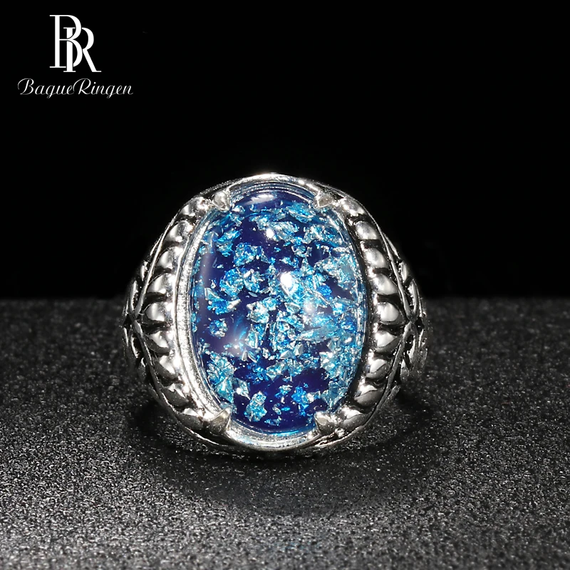 Женское кольцо с опалом Bague Ringen камнями овальной формы розового фиолетового и