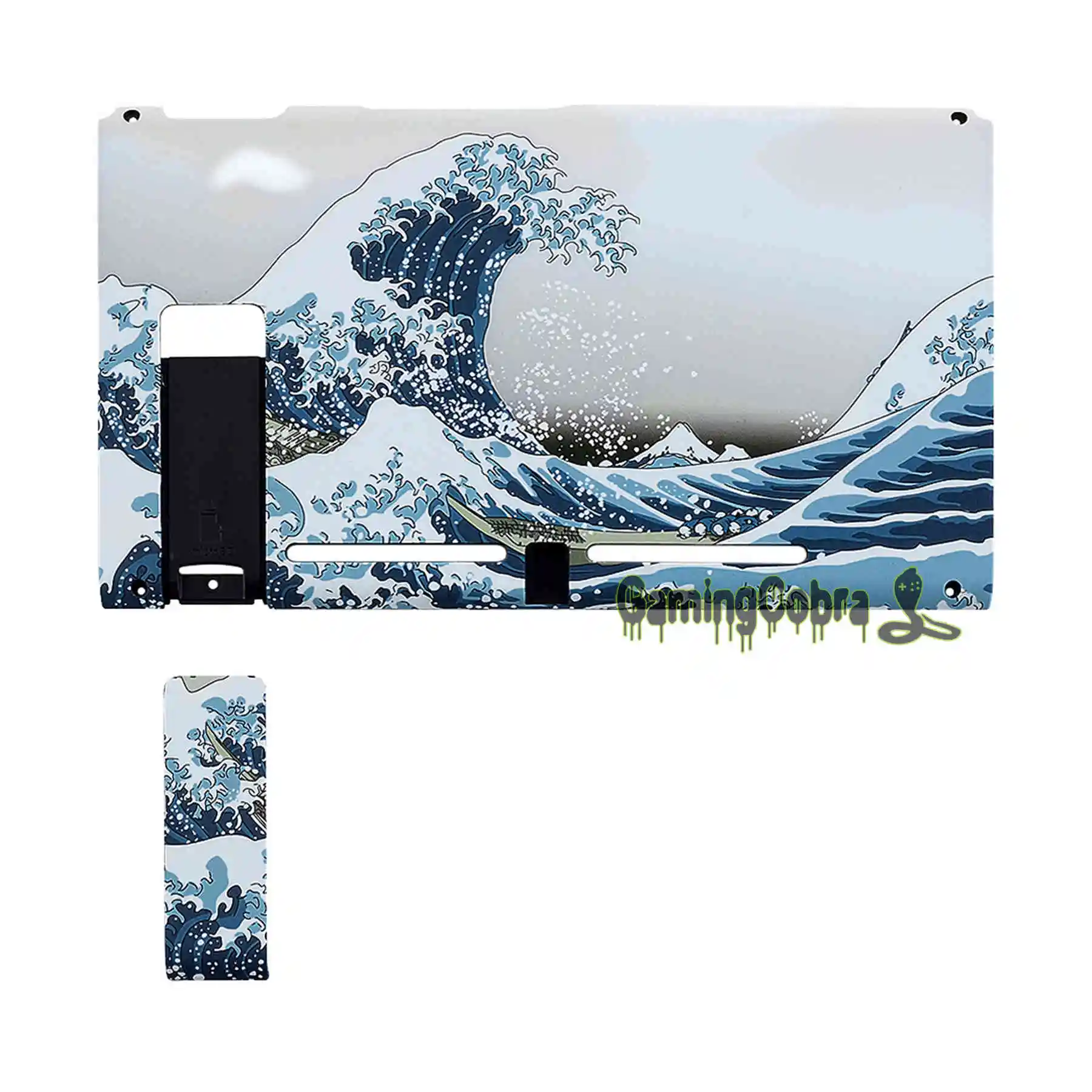 The Great Wave Пользовательская консоль задняя пластина DIY Замена корпуса чехол для консоли nintendo Switch с подставкой - Цвет: The Great Wave