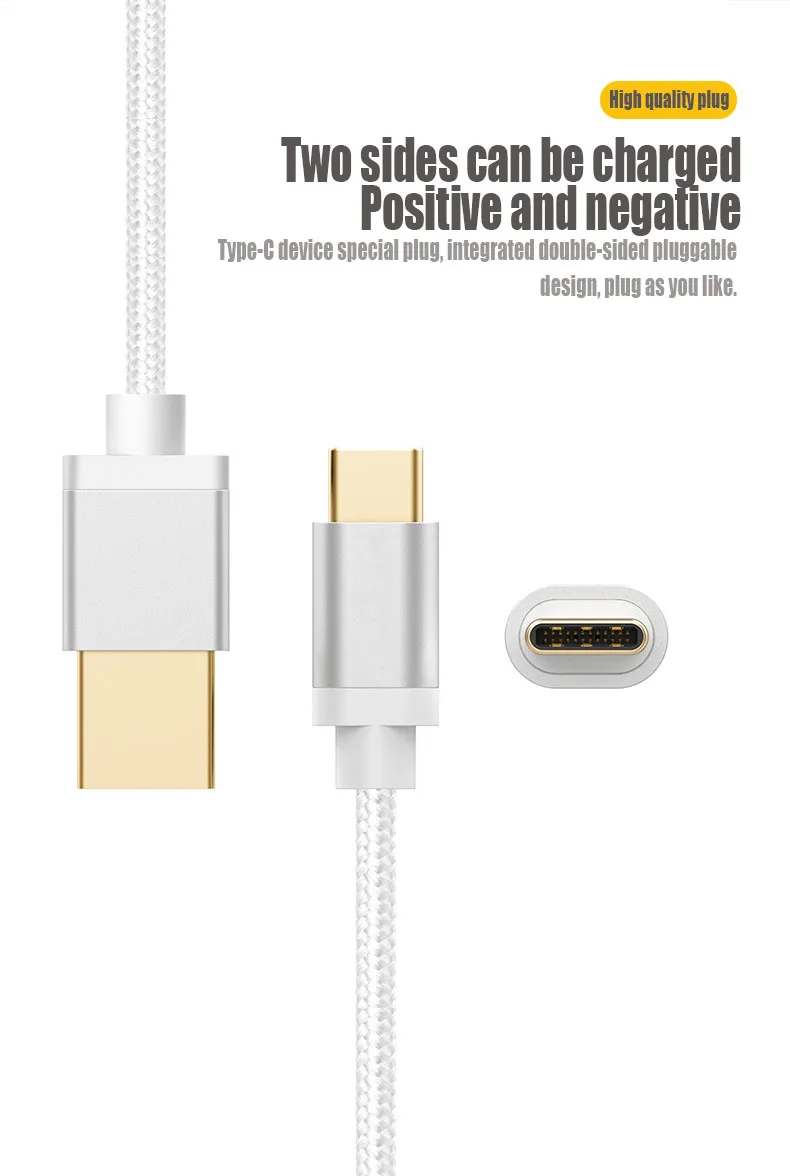Micro USB/Тип-C кабель для быстрой зарядки и передачи данных линии передачи данных 1 M/2 M нейлоновая оплетка и алюминиевый сплав