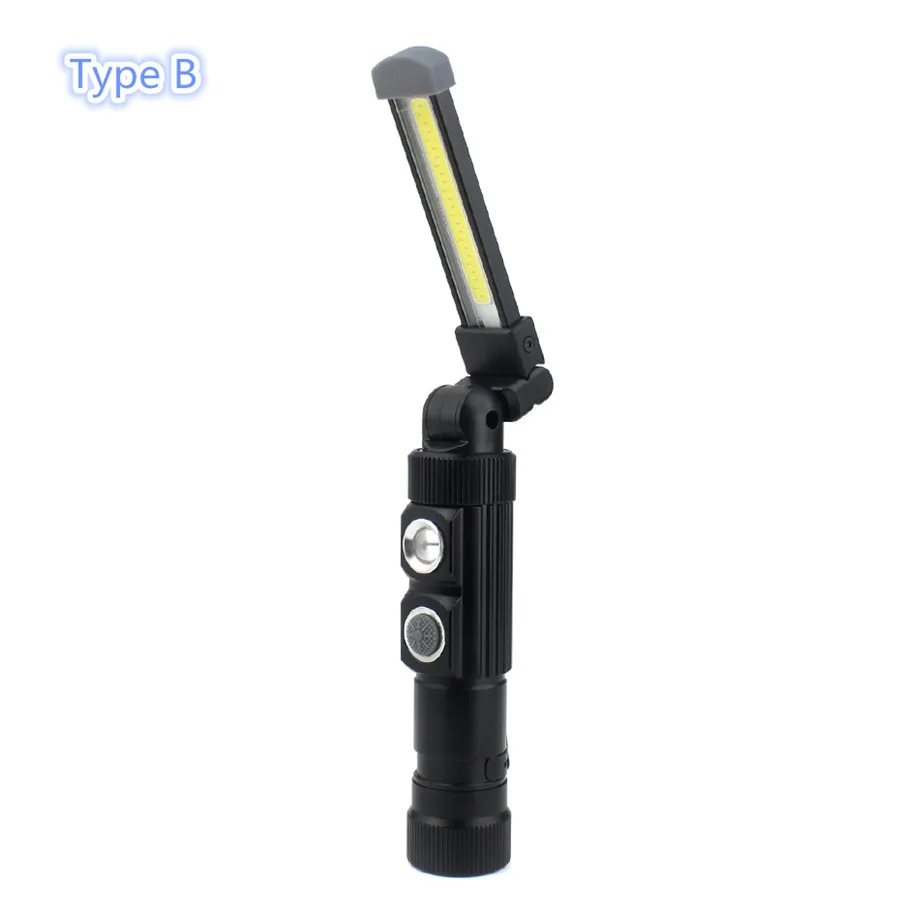 Светодиодный светильник-вспышка USB Перезаряжаемый COB складной светодиодный фонарь на магнитной основе ручной светильник IP65 Водонепроницаемый Открытый Кемпинг Охота - Испускаемый цвет: Type B