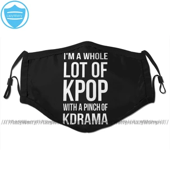 

Kpop Lot Mouth Face Mask A LOT OF KPOP BLACK Facial Mask Funny Fashion with 2 Filters for Adult