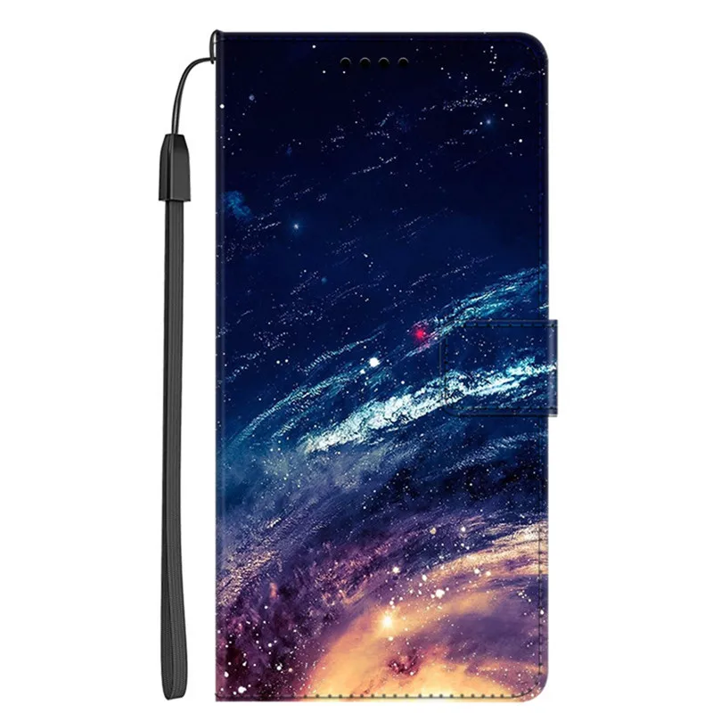 Leather Magnetic Book Cover Flip Wallet Case