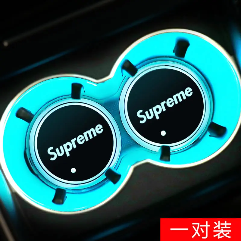 Aiwins автомобильный светящийся коврик для посуды для Toyota Полная серия автомобильный светящийся Логотип Аксессуары Atmospherelight - Испускаемый цвет: E