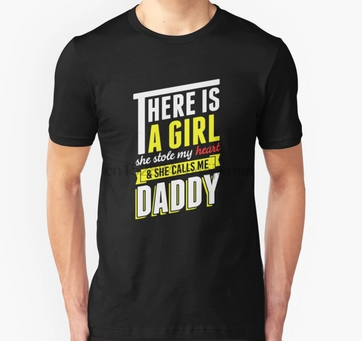 Men tshirt Funny Dad Gifts T Shirts From Daughter She Calls Me Daddy Shirt Printed T-Shirt tees top | Мужская одежда