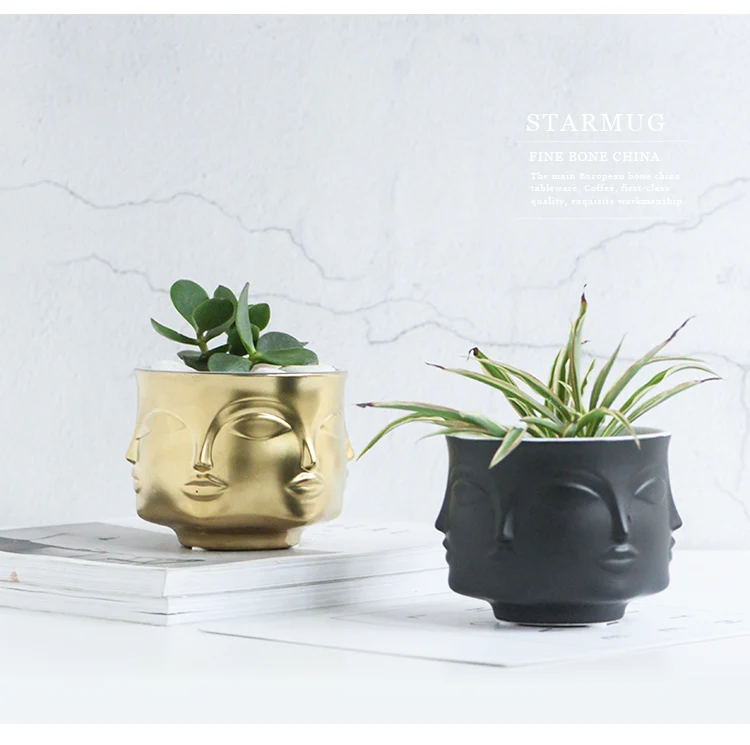 Ваза креативного дизайна цветочный горшок в скандинавском стиле керамические украшения для стола цветочное лицо Ароматерапия Свеча чашка