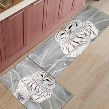 2 шт. Коврики для кухни зимние совы, стоящие на ветках, серые коврики для входной двери, ванной комнаты, гостиной, двери, коврики для дома, деко