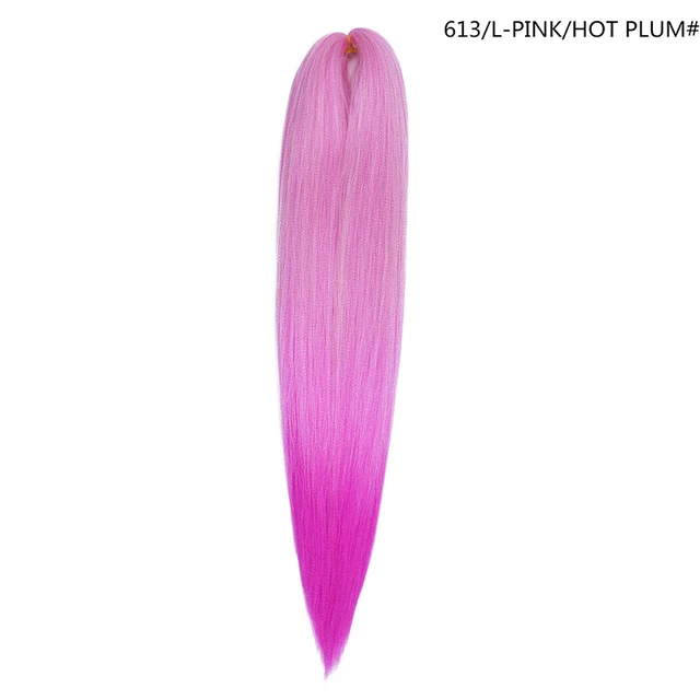 Miss Rola Synthetic 26 Inches 75g Kanekalon Hair Wholesale Bulk Braid Hair Extension Pre Stretched Pink Blonde Twist Jumbo Braid #6