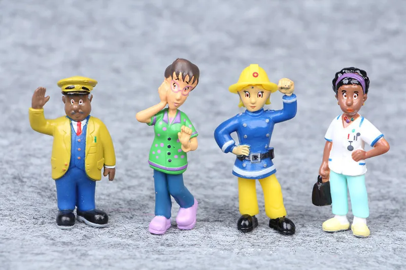 

12-Small Rescue Team Fireman Sam Doll Steele Chaplet Garage Kit Decoration