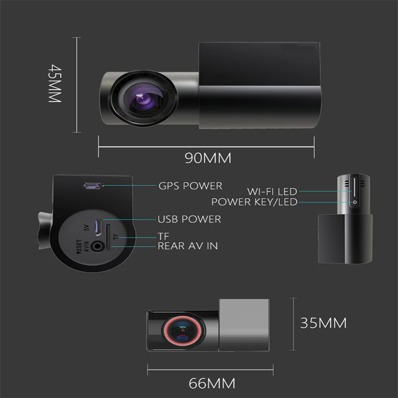Видеорегистратор SAMEUO U800 Wi Fi поворот на 360 градусов full hd 1080P|Видеорегистраторы| |