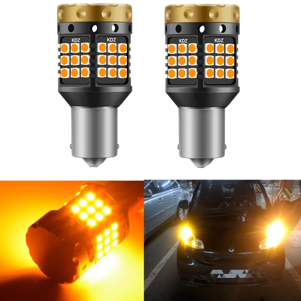 

2x PY21W LED Canbus BAU15S Error Free LED No Hyper Flash Amber for Turn Signal Lights for Hyundai Tucson 2017 Creta Kona IX35