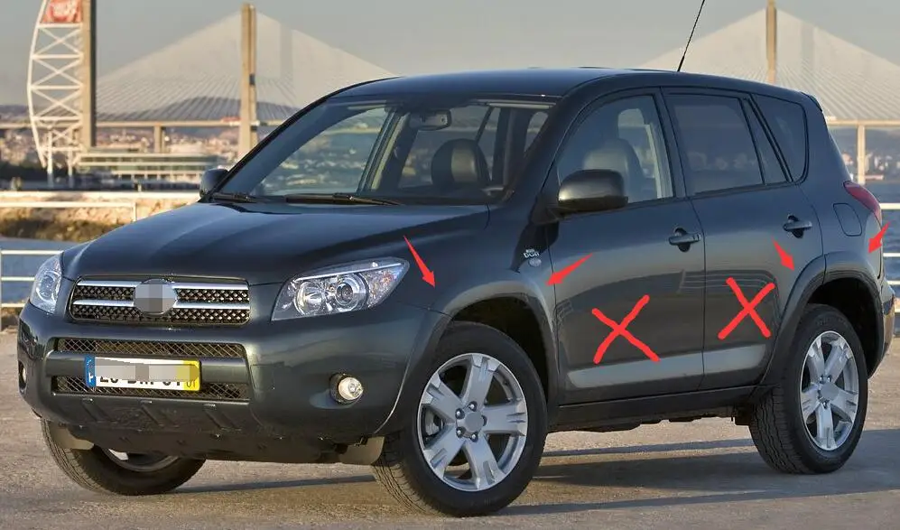 Для Toyota RAV4 нет с расклешенными рукавами 2006-2012 Декодер каналов кабельного телевидения брызговик s брызговики брызговик крыло брызговиков 2007 2008 2009 2010 2011