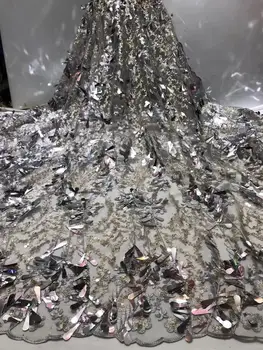 

Latest French Lace Fabric 3d Flowers Wedding Lace Fabric High Quality African Lace Fabric 2019 African Lace Material 5yards