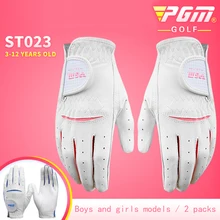 PGM Новинка! Профессиональные детские спортивные перчатки для гольфа для мальчиков и девочек, синие/розовые кожаные перчатки из овечьей кожи, мягкие дышащие высококачественные