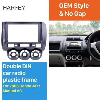 

Harfey 9 inch 2din Gray Frame Panel for 2006 Honda Jazz Manual AC Audio Dash Trim car radio Fascia Panel Kit