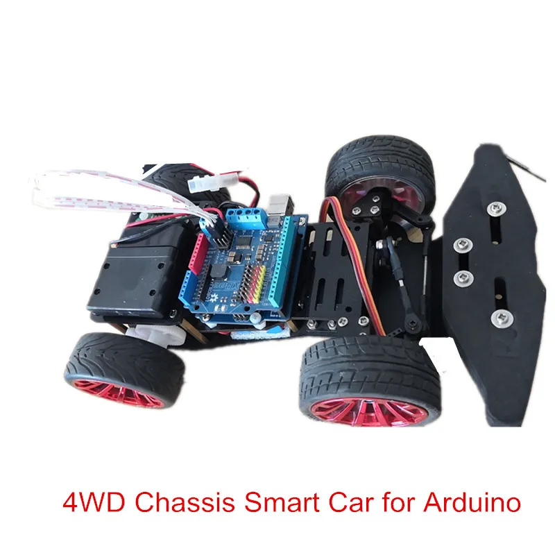 4 Wheel DIY Servo Robot Car 4WD Chassis Smart Car for Arduino Car Platform with Metal 2