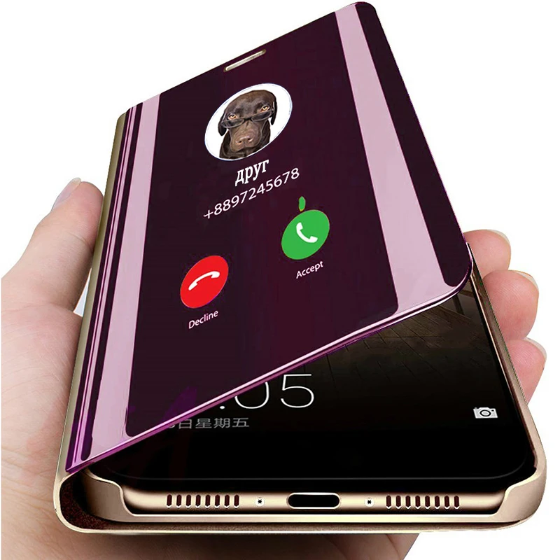 

For Google Pixel 3A Case Clear View Window Smart Mirror Phone back cover for Google Pixel 3A XL Flip Stand Leather Case
