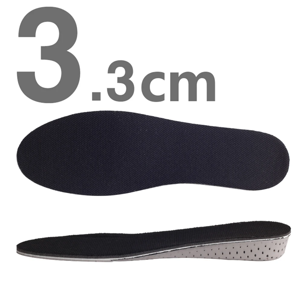 height 3.3cm EXPfoot 4D черно-белые стельки для увеличения роста из пены с эффектом памяти, стельки для увеличения роста, стельки для обуви для мужчин и женщин, массажные стельки для ног - Цвет: height 3.3cm