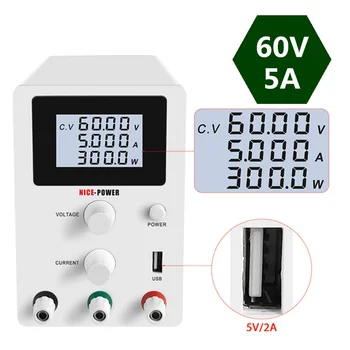 

Digital Power Supplies 110V 220V DC switching Lab Power Supply 30v 10a 60v 5a Adjustable Laboratory Power Feeding Bench Source